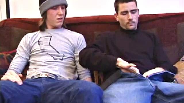Daniel is back, and he's with Marshall, who enjoys sucking off straight boys. When Daniel pulls out his semi hard cock, Marshall checks it out.