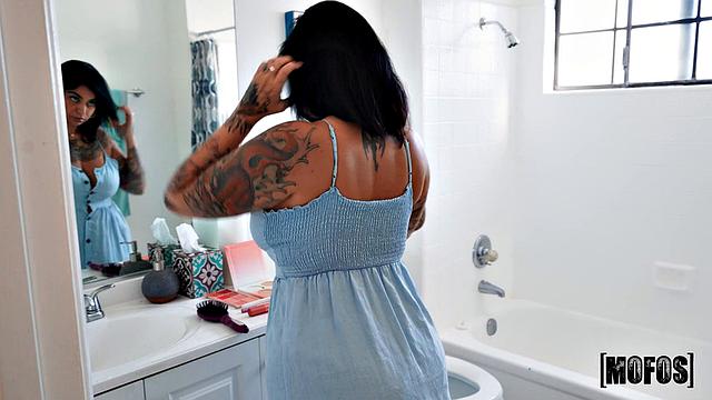 Unwrapping Tits for His Birthday