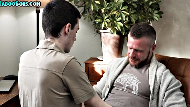 Taboo skinny twink fucked in office by stepdaddy