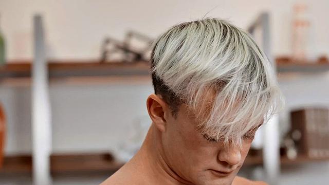 Eager athletic jock solo masturbating in gym until climax