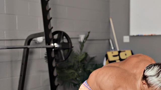 Eager athletic jock solo masturbating in gym until climax