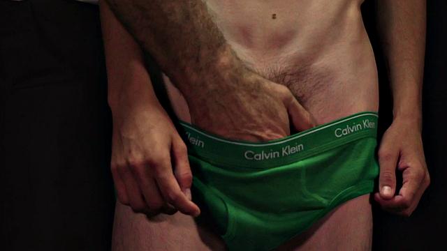 Submissive oiled skinny twink toyed anally by DILF