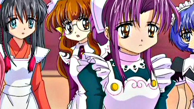 Filthy anime teen babes in MFF threesome