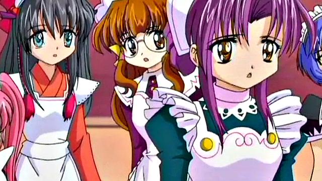 Filthy anime teen babes in MFF threesome