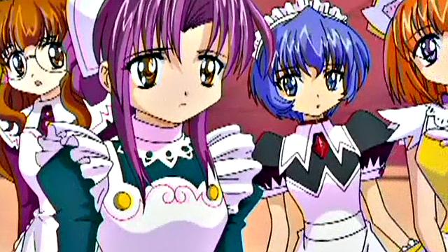 Filthy anime teen babes in MFF threesome