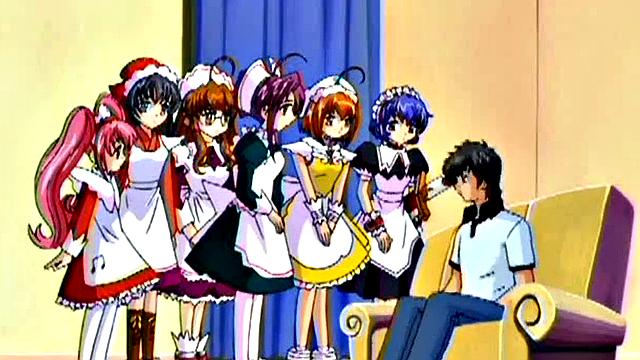 Filthy anime teen babes in MFF threesome