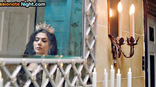 Big-titted queen fucked by her subject in forbidden affair