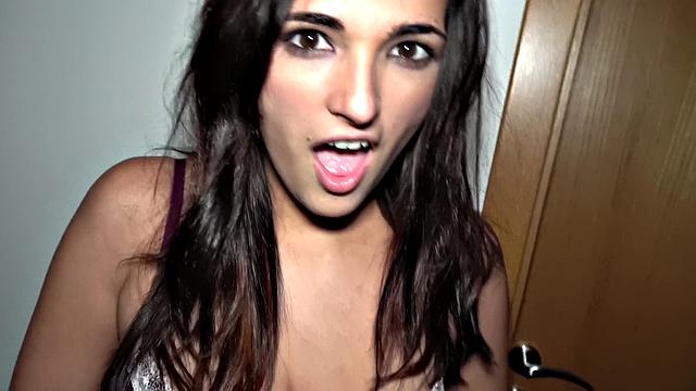 Spanish babe creampied by a stranger