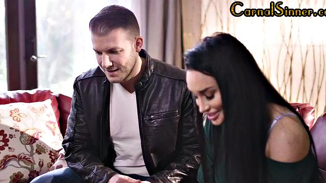 sinful babe with tattooed back drilled by neighbor