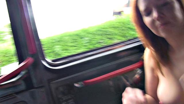 Busty Cutie Offers To Park Cabbie's Cock In Mouth