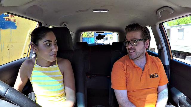 A bald pussy take a huge cock in doggy-style and reverse cowgirl with glasses on!