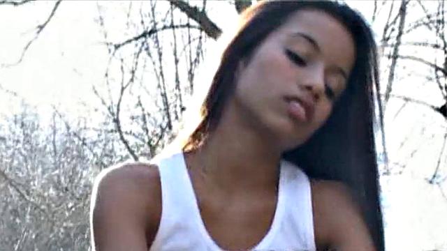 Little Lupe Fingering Outdoors