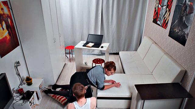 TUTOR4K. Mature tutor drilled by her student