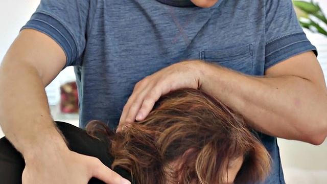 Chubby cougar gets fucked by stud while shaking big melons