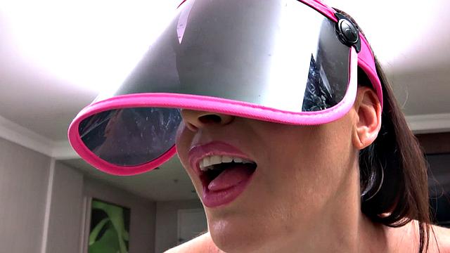 Gaping MILF brunette sucks before interracial anal sex