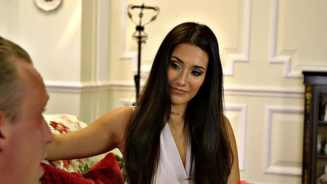 Asian babe with tattoos goes wild in business suit and reverse cowgirl with fixer