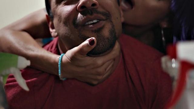 Curvy ts riding and sucking boyfriend before facial cumshot