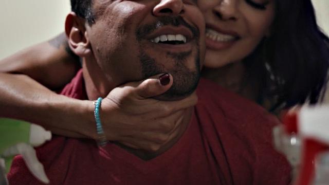 Curvy ts riding and sucking boyfriend before facial cumshot