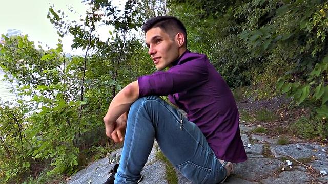 Inked Euro stud picked up and POV fucked for money