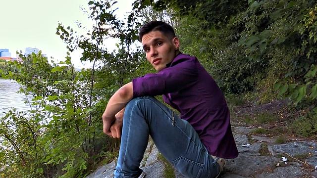 Inked Euro stud picked up and POV fucked for money