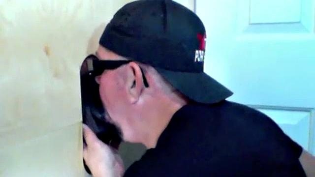 A Chocolate Visits Gloryhole and Cums