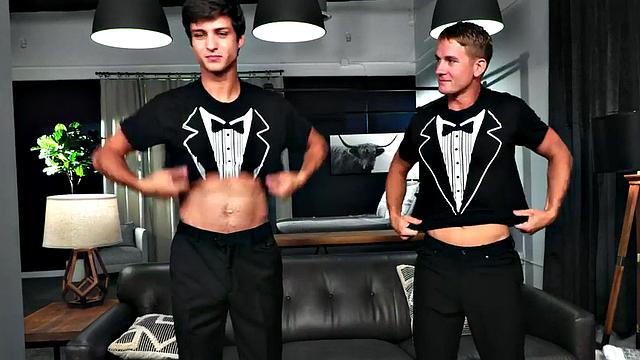 волосатый мачо набрасывается на член парня после дикого анала