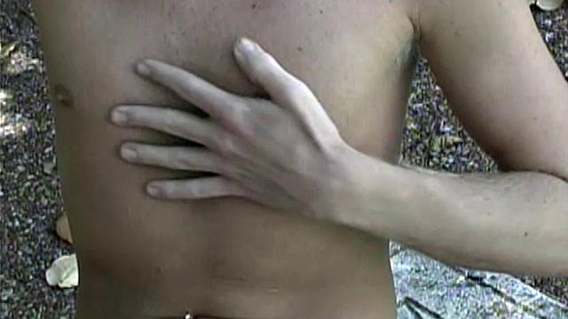 This 21 year old blond cutie is always horny. Brandon Baker is pool-side when he decides to strip and jack off.