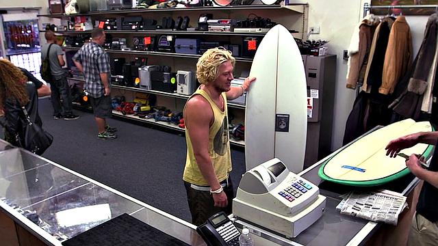 Amateur gaypawn 3some in pawn shop office after cum