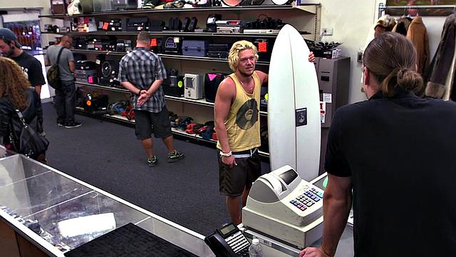 Amateur gaypawn 3some in pawn shop office after cum