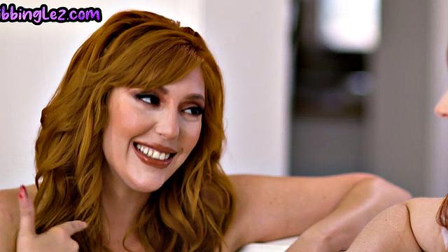 Curvy inked redhead pussylicking before scissoring