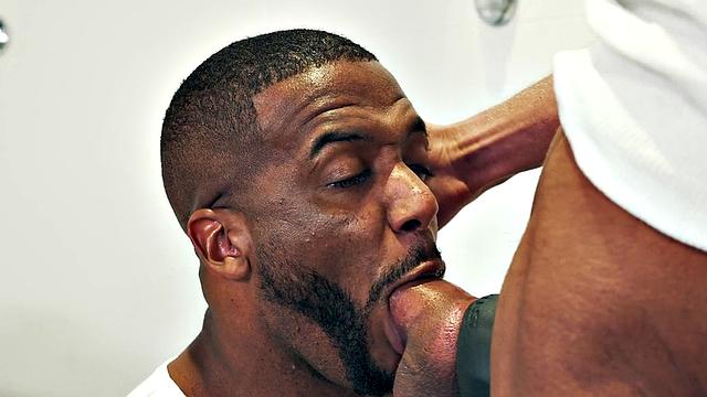 Foot fetish black hunk fists skinny BF n fucks with foot