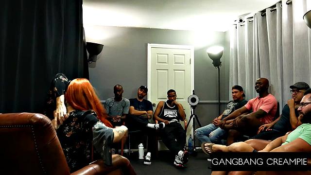 GangbangCreampie - Redhead Fiery Babe Gets In A Hot Bang