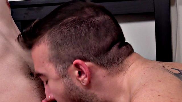 Home MTF fucked in hairy pussy by twink after BJ