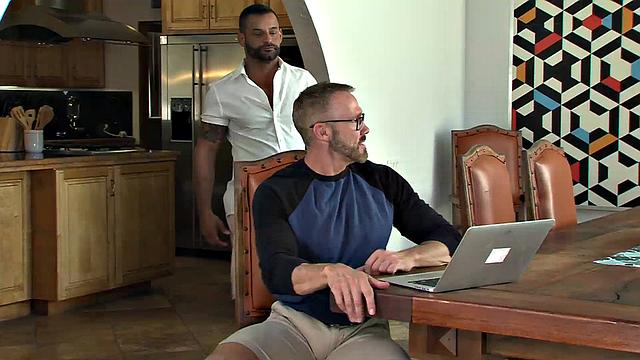 RENT: David Benjamin Gives Daddy Dallas Steele His Ass And Mouth For The Rent