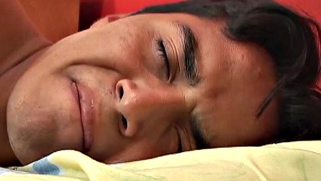 Latino twink fingers ass and jerks in solo porn