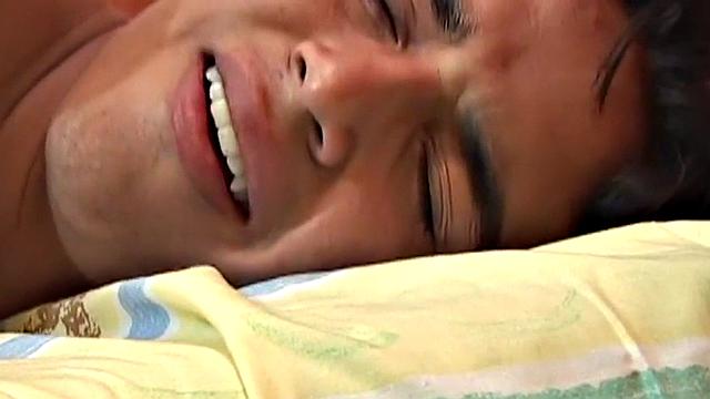 Latino twink fingers ass and jerks in solo porn