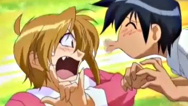 Blonde anime chick with big tits gets her pussy fingered in a cartoon fantasy