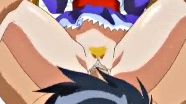 Blonde anime chick with big tits gets her pussy fingered in a cartoon fantasy