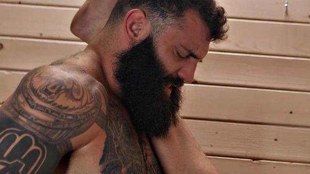 wild hunk fucks perverted nympho stud in anal hole