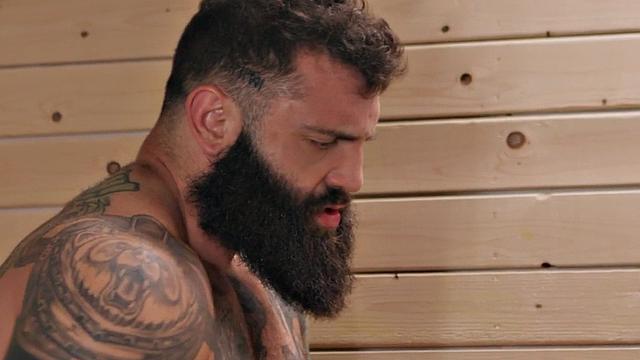 wild hunk fucks perverted nympho stud in anal hole