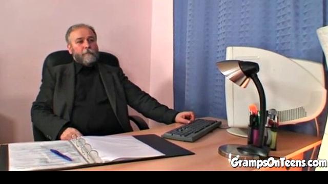 This Lovely 18 year old girl has sex with an old