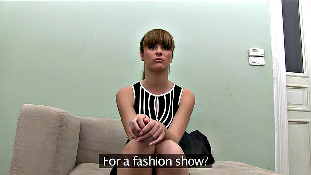 Blonde Portuguese cutie prefers doggystyle to paella in casting couch audition