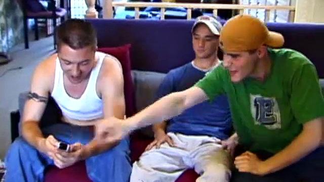 Timmy and Kenny are both gay and Johnny is a curious straight boy. He wants to know how guys do it, so Timmy swallows Kenny's thick cock.