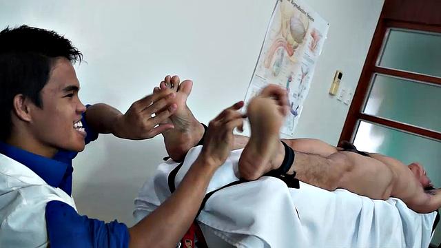 Argie comes to Doctor Tickles and gets treated to a tickle fetish fiesta of ticklish treatment. Doc does a foot tickling workover that sends Argie into hysterics.