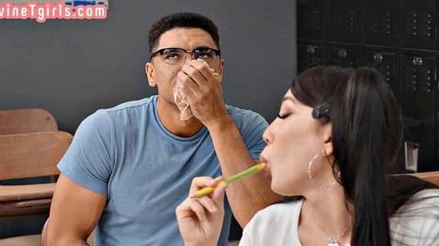 TS college 21yo assfucked in the classroom