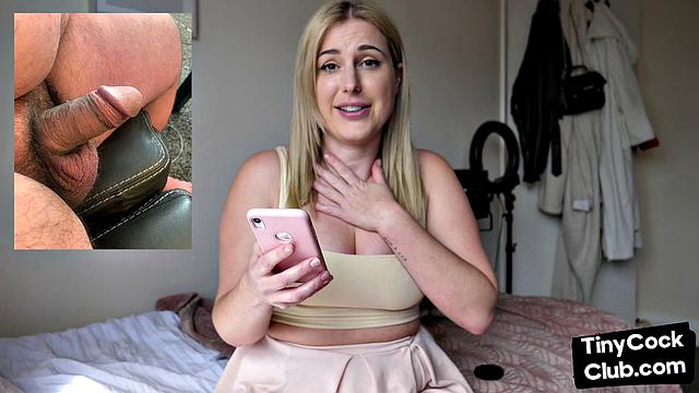 пышногрудая блондинка грязно стебёт маленькие члены