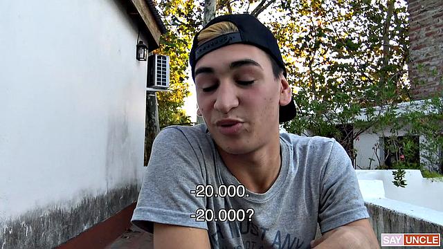 Fanboy gets paid to suck cock and bend over-cameraman calls it the best business meeting of his week
