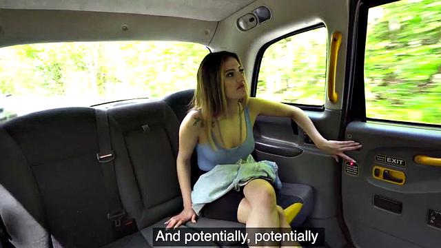 Babe pussyfucked in cab by driver for discount