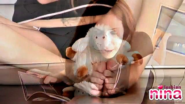 Lesbo Nina strips then gets dressed in the closest