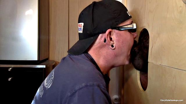 Sucking Long Black Gloryhole Dick